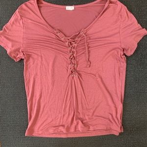 Short sleeve tie up t-shirt